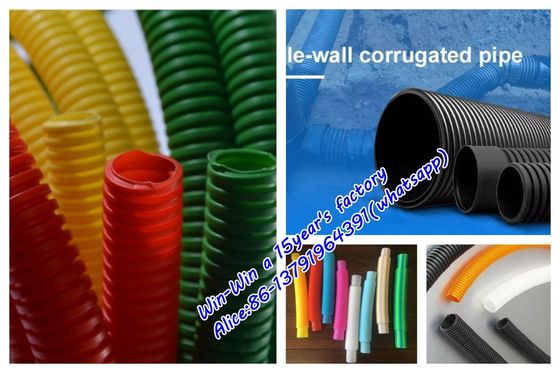 Linia do produkcji rur PP PE PVC Linia do wytłaczania rur falistych z pojedynczą lub podwójną śrubą