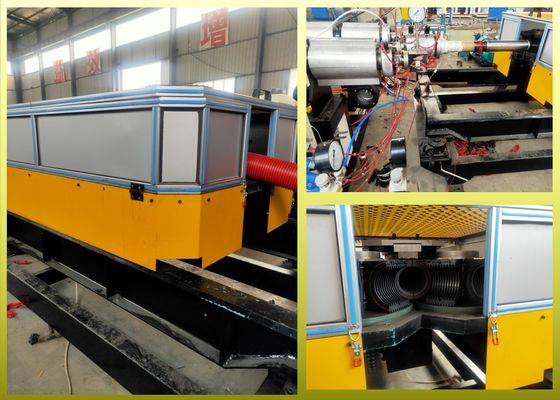 100kw 300kg / H Spiralna linia do wytłaczania rur falistych