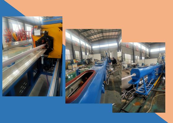 160 kg / h PPR Trzywarstwowa linia do wytłaczania rur HDPE Jeden kanał